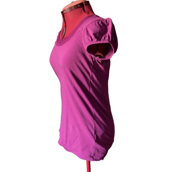 MEXX - Raspberry pink Short puffed sleeves shirt with layered - medium - Picture 3 of 8